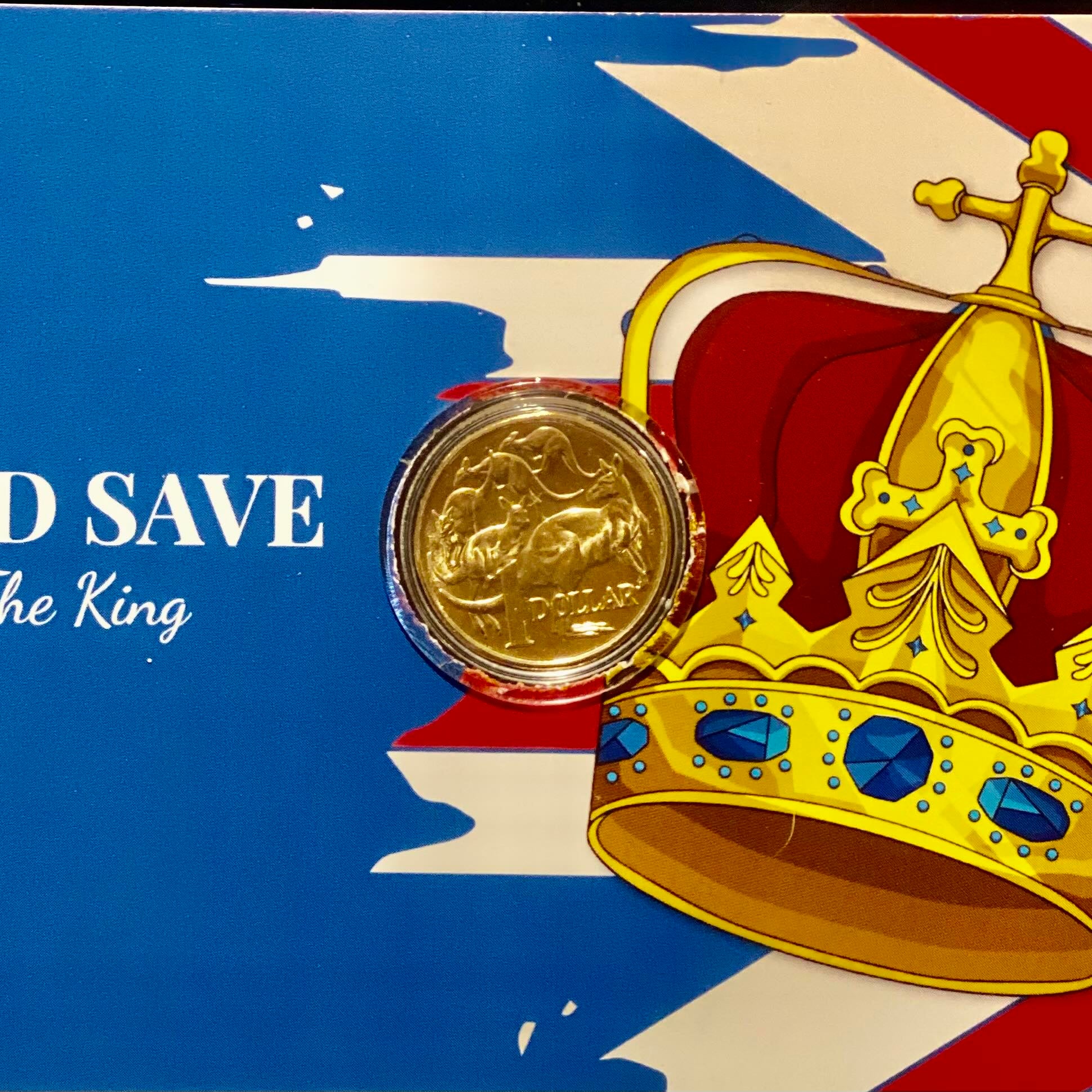 2024 King Charles III $1 UNC Coin in Maxi Card 2