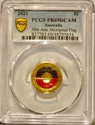 Royal Australian Mint 2021 Aboriginal Flag $2 Coin - PCGS PR69DCAM