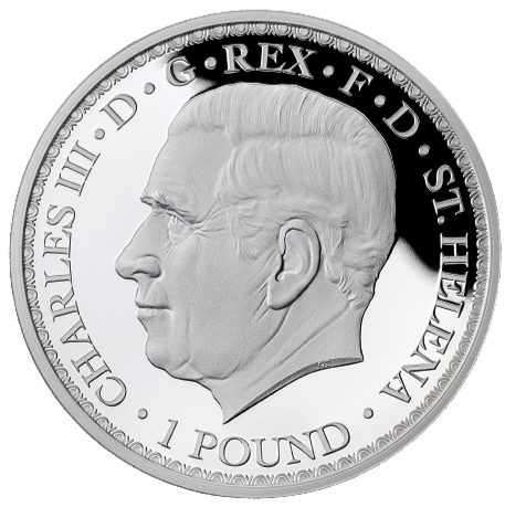 Una and the Lion 2023 1 Pound 1 oz Silver Proof Gilded Coin St Helena