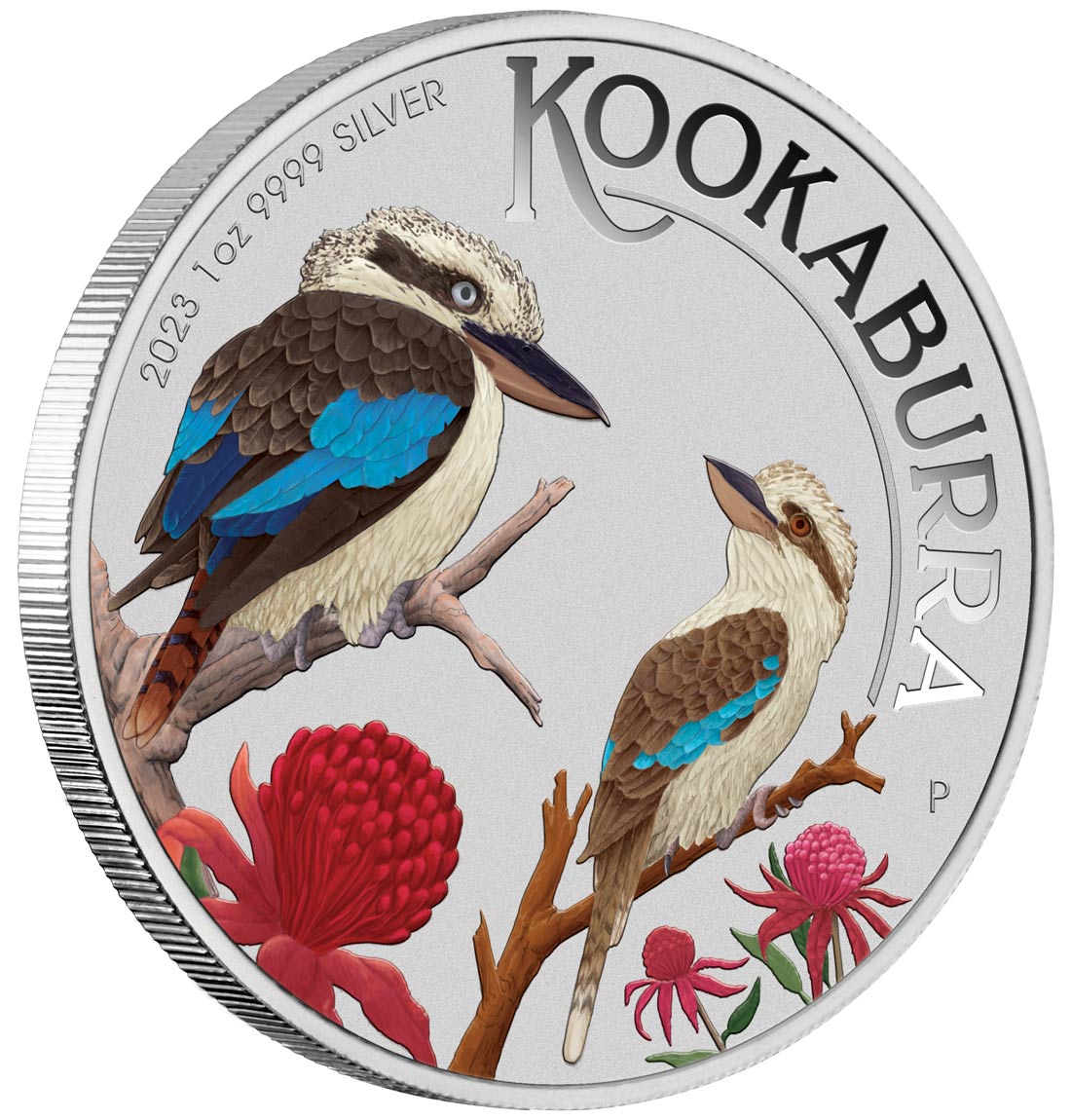 Perth Mint  Australian Kookaburra 2023 1oz Silver Coloured Coin in Capsule