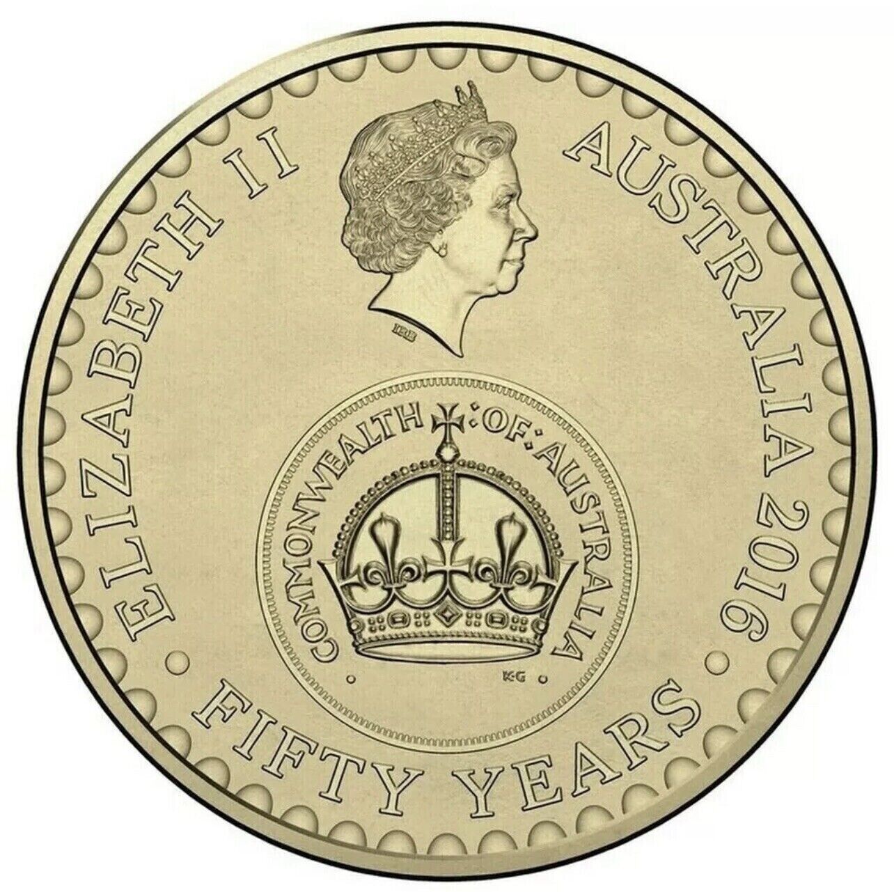 Royal Australian Mint 2016 $2 50th Anniversary of Decimal Currency Changeover Coin Lightly Circulated