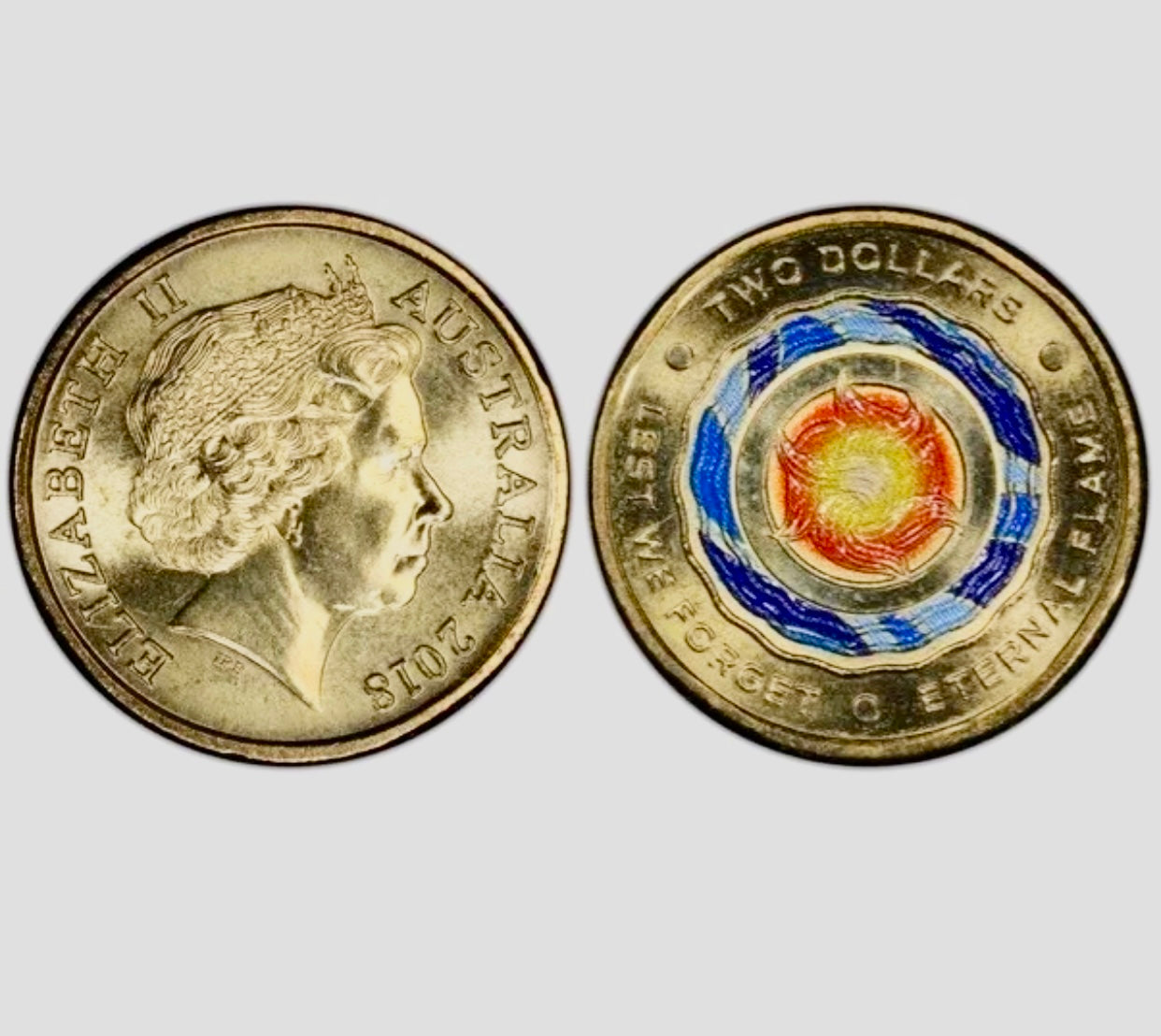 Royal Australian Mint 2018 $2 2015 Lest We Forget Eternal Flame PCGS MS64