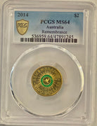 Royal Australian Mint 2014 Remembrance $2 Coin - PCGS MS64