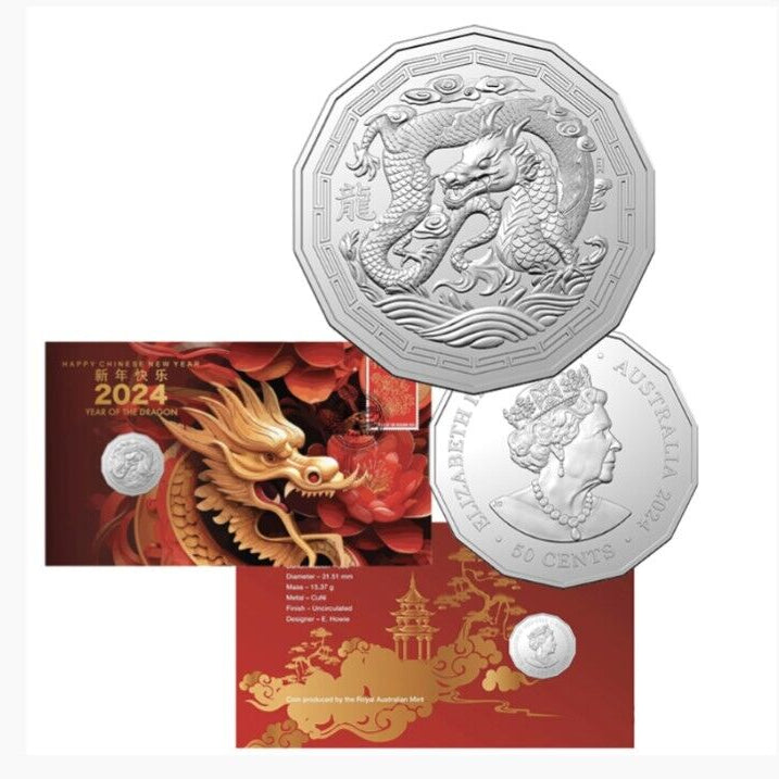 Royal Australian Mint Happy Chinese New Year, Year of the Dragon 2024 PNC