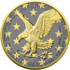 American Eagle 2024 1 oz Silver Golden Ring