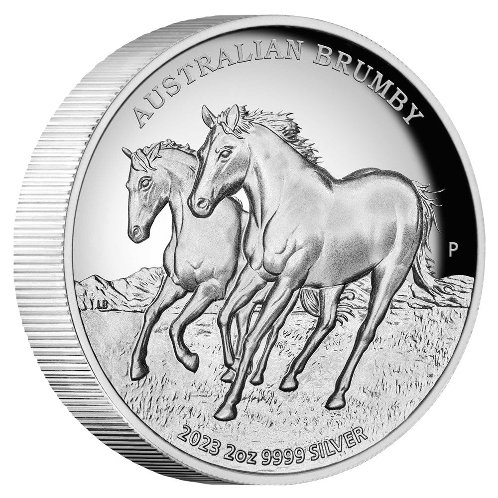 Perth Mint Australian Brumby 2023 2oz Silver Proof High Relief Coin