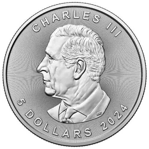Royal Canadian Mint $5 1oz Maple Leaf 2024 Silver Bullion Coin