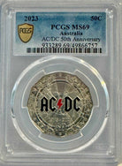 Royal Australian Mint 2023 50c ACDC 50th Anniversary PCGS MS69