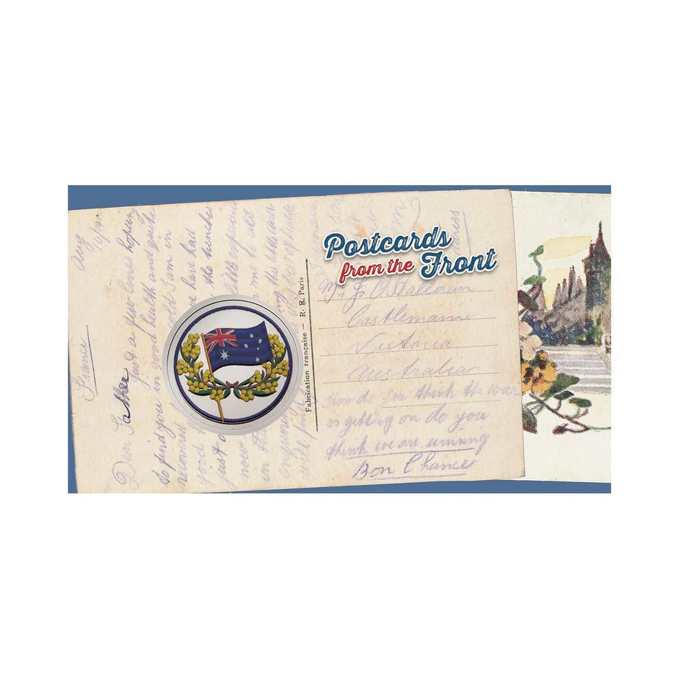 Perth Mint 2025 Anzac Postcards from the Front Medallion Cover