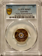 Royal Australian Mint 2019 Police Remembrance $2 Coin - PCGS MS65