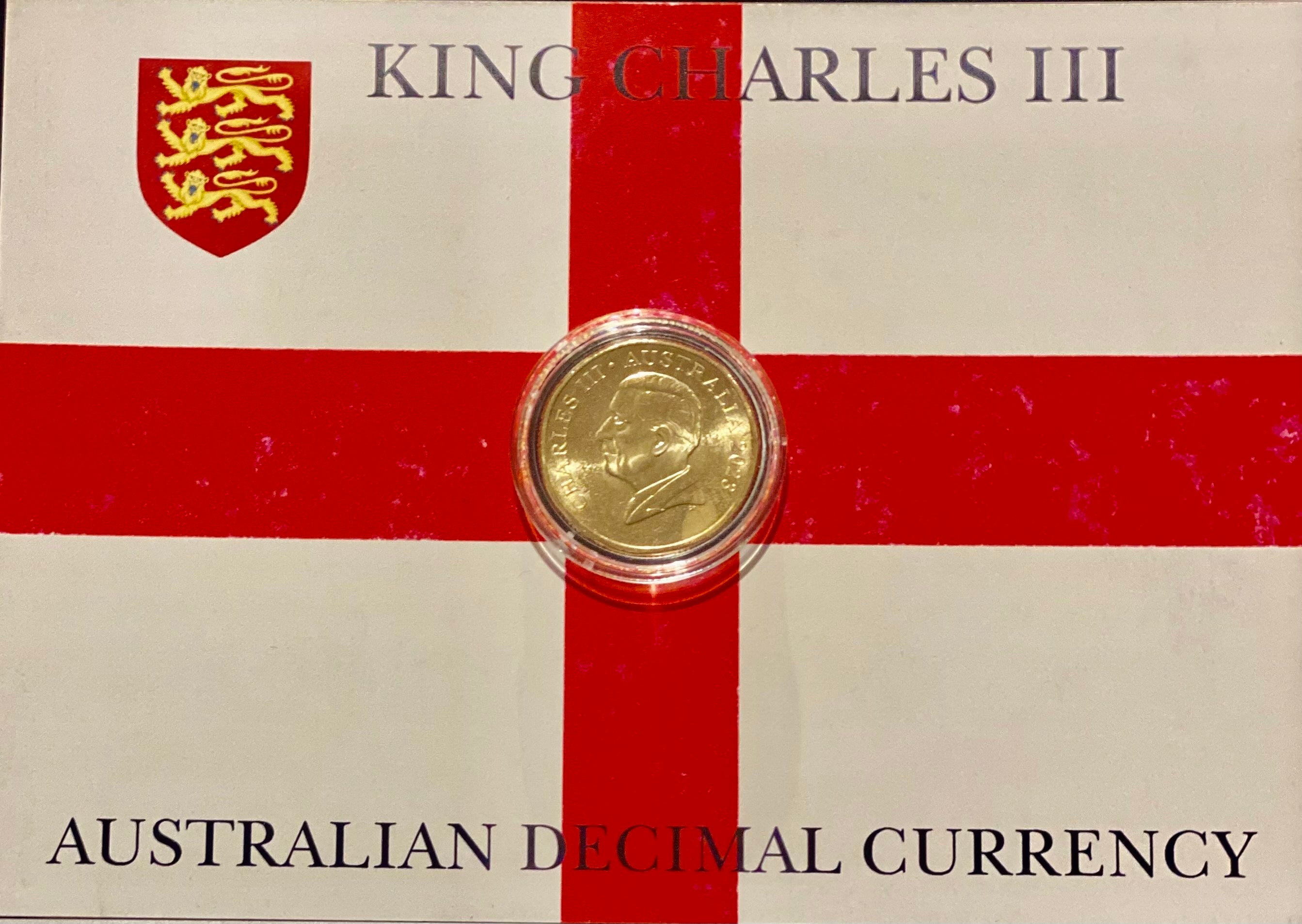 2023 King Charles III $1 UNC Coin in Maxi Card