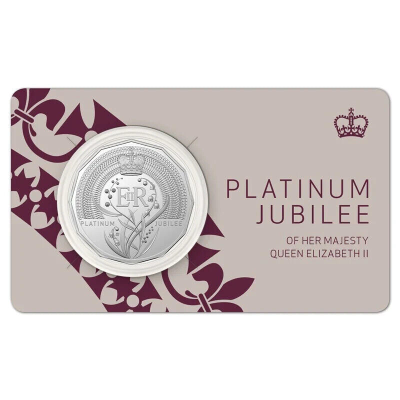 Royal Australian Mint 2022 50c UNC Coin -Platinum Jubilee of Her Majesty Elizabeth II