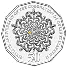 Royal Australian Mint 2013 60th Anniversary of Coronation of Her Majesty QEII - RAM 50c Coin on Card