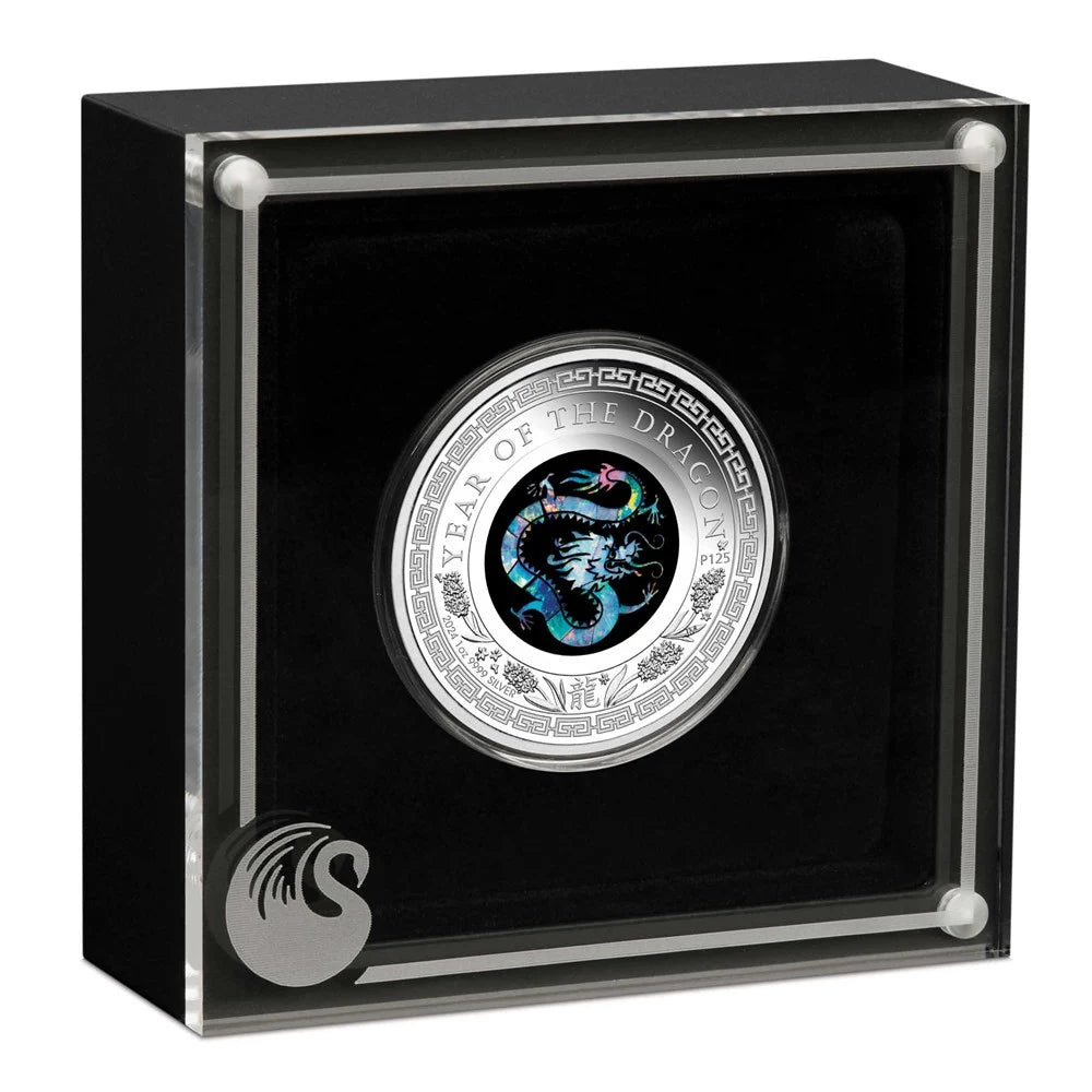Perth Mint Australian Opal Lunar Series 2024 Year of the Dragon 1oz Silver Proof Coin