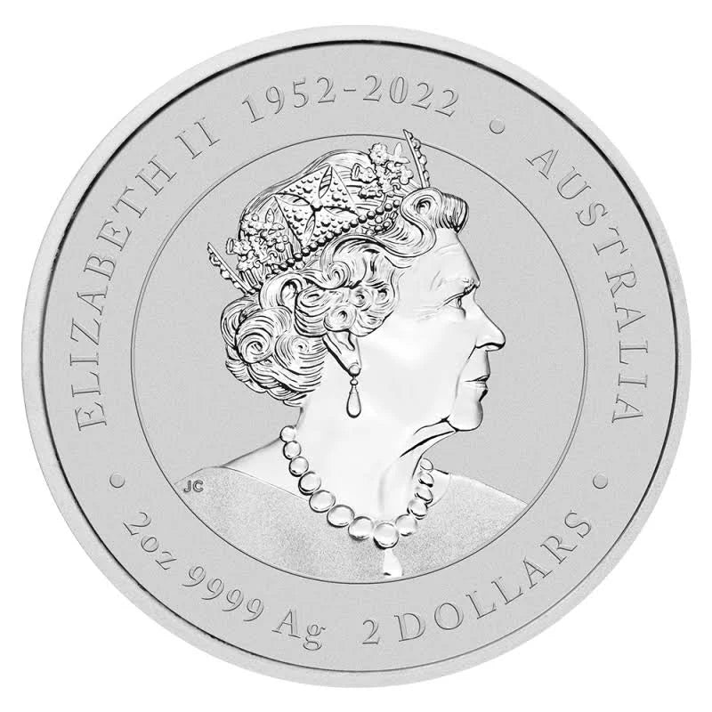 Perth Mint Lunar Series III Year of the Dragon 2024 2 oz Silver Coloured Bullion Coin