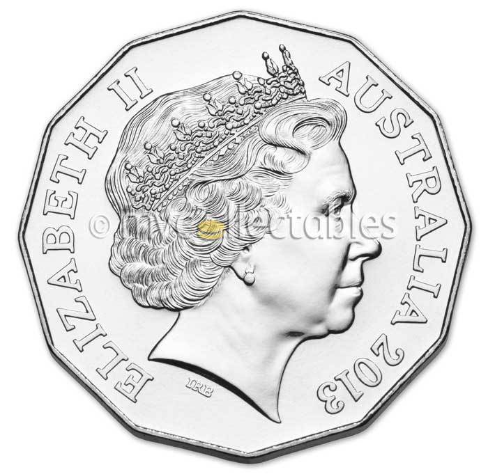 Royal Australian Mint 2013 60th Anniversary of Coronation of Her Majesty QEII - RAM 50c Coin on Card