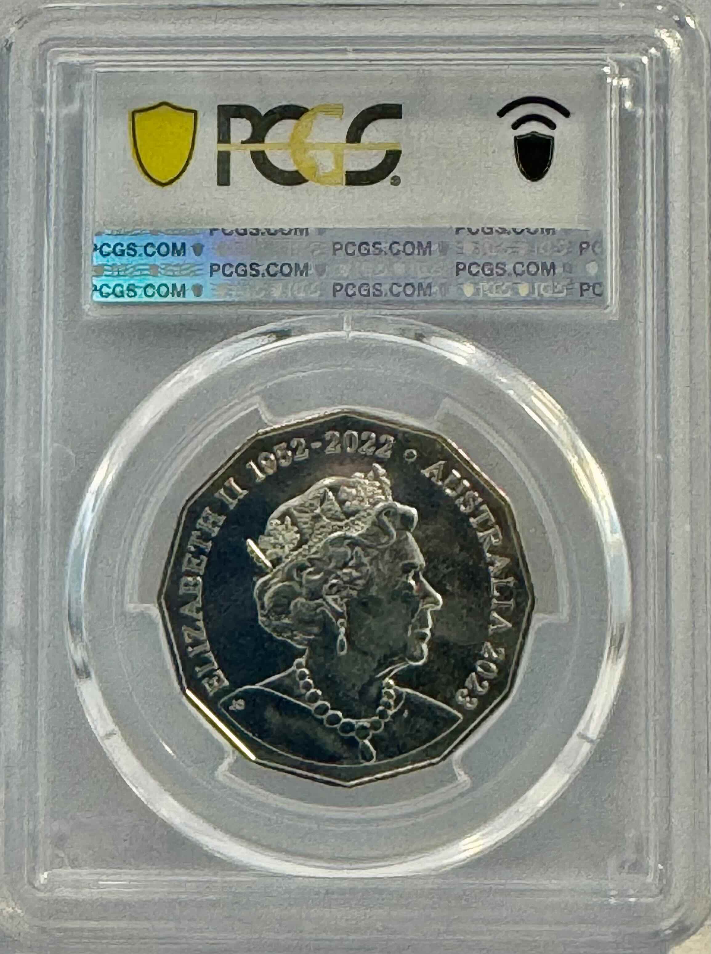 Royal Australian Mint 2023 50c ACDC 50th Anniversary PCGS MS69