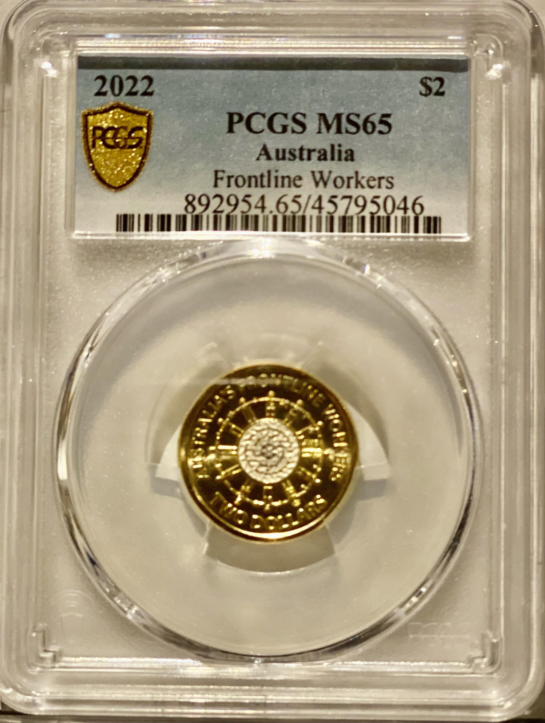 Royal Australian Mint 2022 Frontline Workers $2 Coin - PCGS MS65