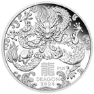 Perth Mint Lunar Series III Year of the Dragon 2024 5oz Silver High Relief Proof Coin