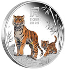 Perth Mint 2022 Year of the Tiger 1/2 oz Silver Coloured Coin - Lunar Series III