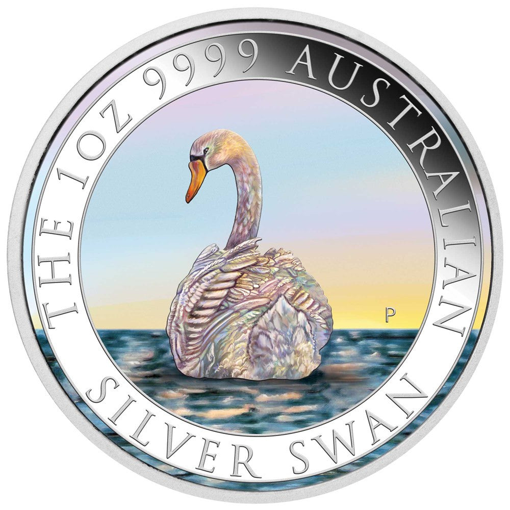 Perth Mint Australian Swan 2023 1 oz Silver Coloured coin
