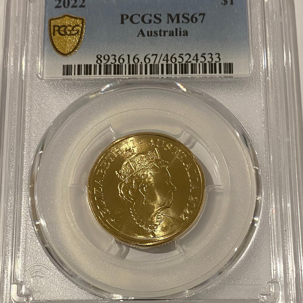 Royal Australian Mint PCGS MS67 2022 $1 Mob of Roos