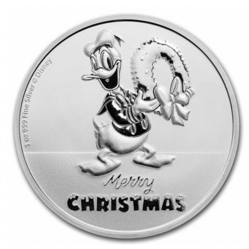 2022 Niue Donald Duck Christmas 1 oz .999 Silver BU Coin