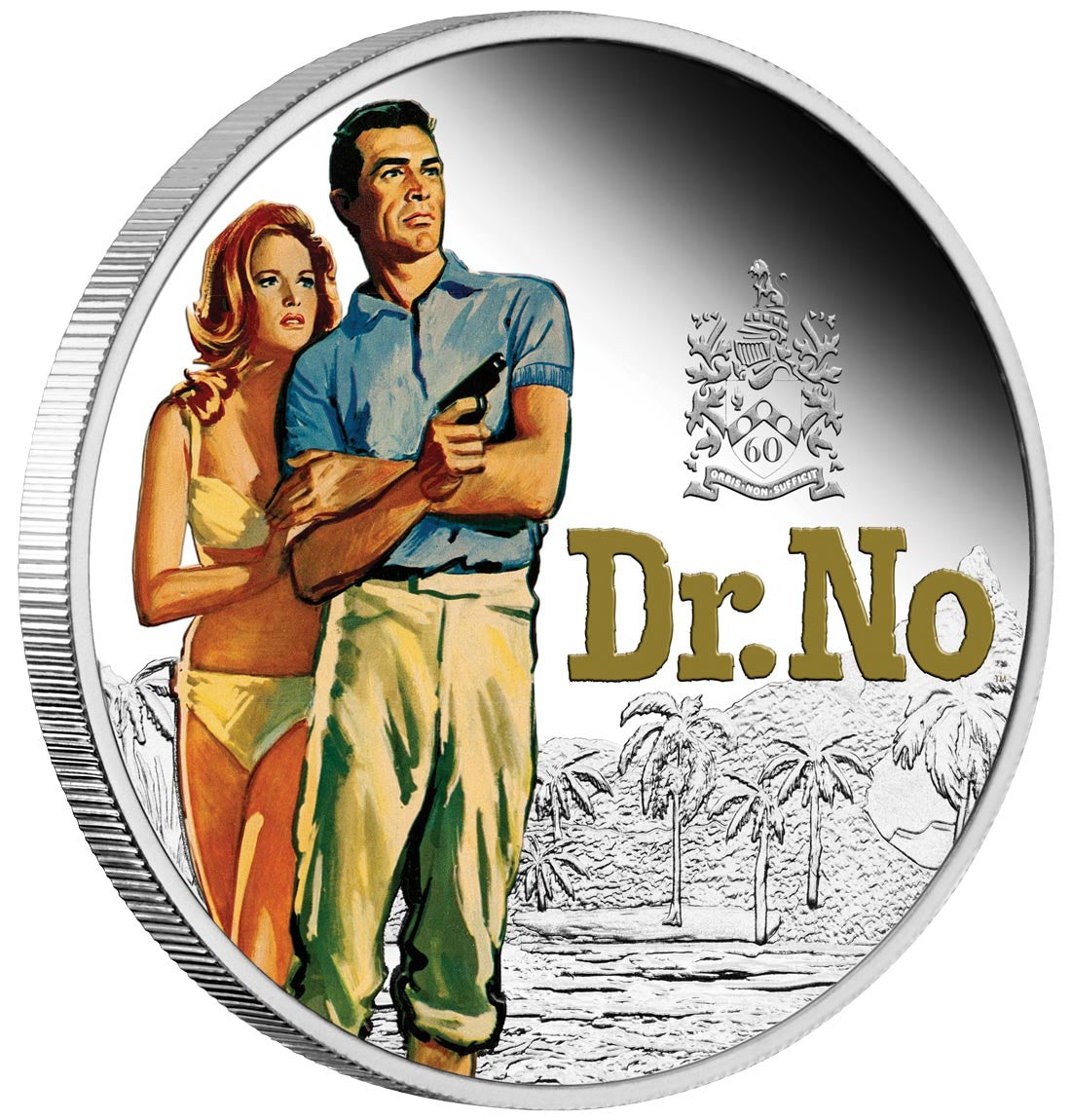 James Bond Dr. No 2022 1oz Silver Proof Coloured Coin