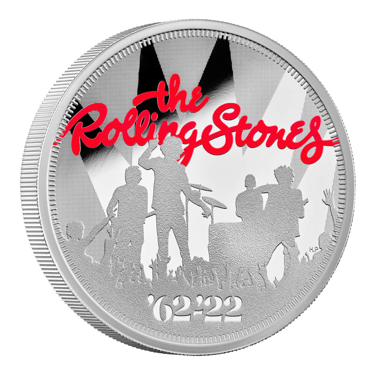 2022 Great Britain Celebrating 60 years of Rock and Roll Royalty: The Rolling Stones 1 oz .999 Silver Proof Coloured Coin