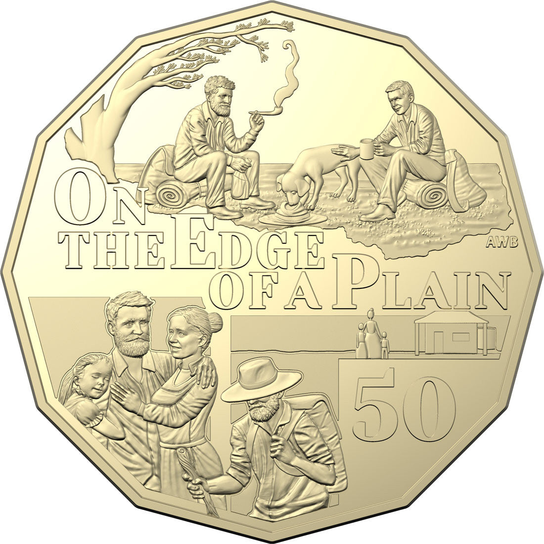 2022 50c Albr Uncirculated Coin – Henry Lawson - On the Edge of Plain