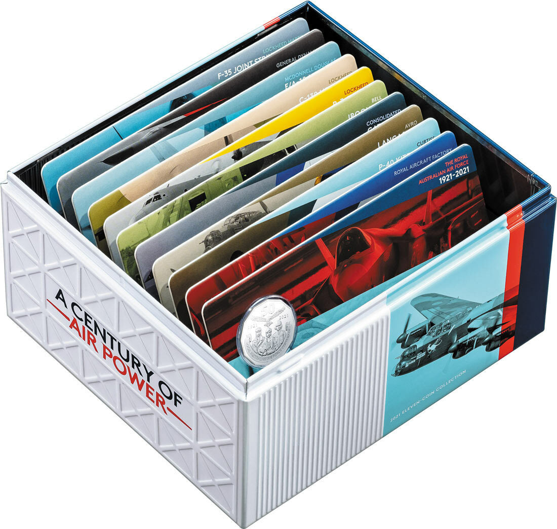 2021 50c Coloured Uncirculated 11 coin collection - Centenary of Royal ...