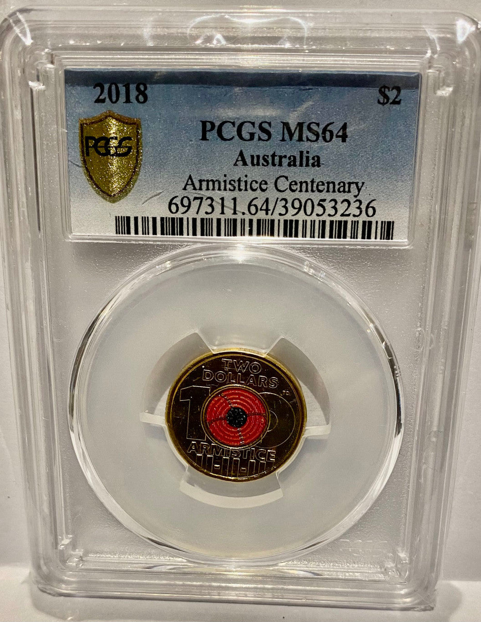 Royal Australian Mint 2018 $2 PCGS MS64 - Armistice Centenary