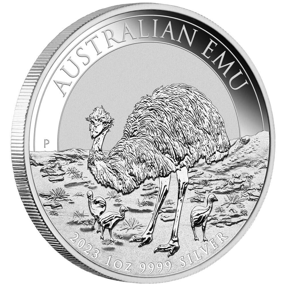 Perth Mint Australian Emu 2023 1 oz .9999 Silver Bullion Coin