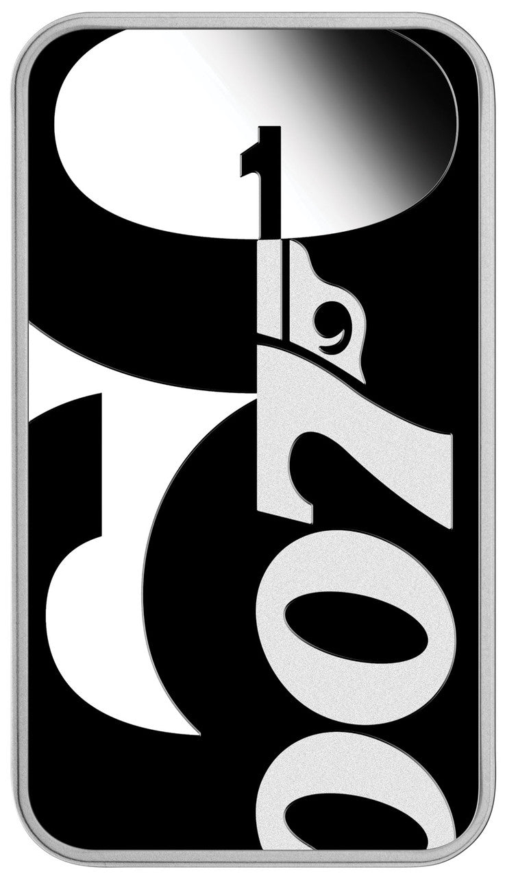 60 Years of Bond 2022 1oz Silver Proof Coloured Rectangular Coin