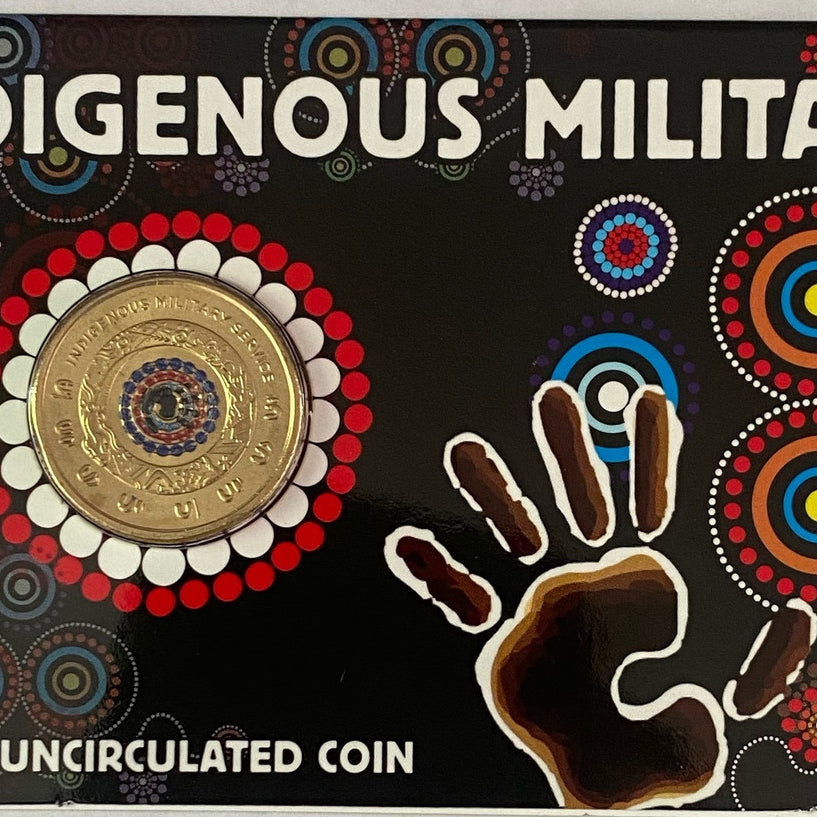 Royal Australian Mint 2021 $2 Indigenous Military Service Carded Coin - TAMPER PROOF SEALED CARDED COIN