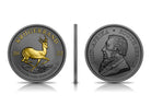 Ruthenium and Gold Krugerrand RPA 2022 Silver .999 1oz BU Coin