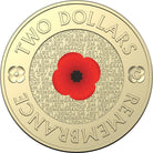 Remembrance Day 2022 $2 C Mintmark Coloured Uncirculated Coin