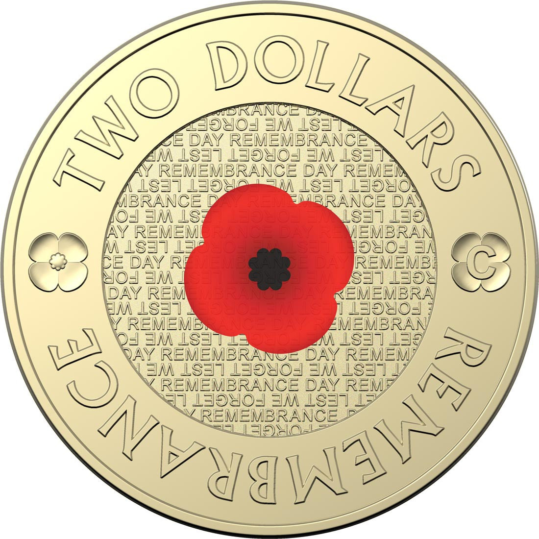 Remembrance Day 2022 $2 C Mintmark Coloured Uncirculated Coin