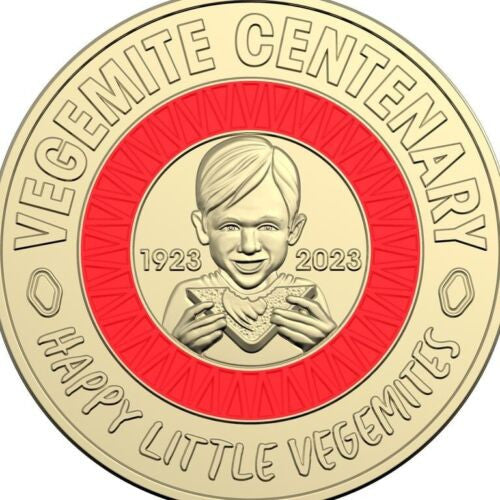 2023 $2 AlBr Coloured UNC Happy Little Vegemites Vegemite Coin