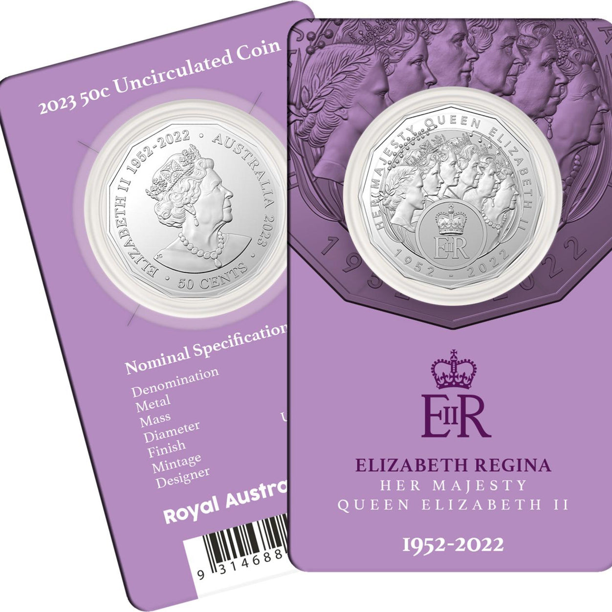 Royal Australian Mint Elizabeth Regina - HM Queen Elizabeth II Commemoration 2023 50c UNC Coin
