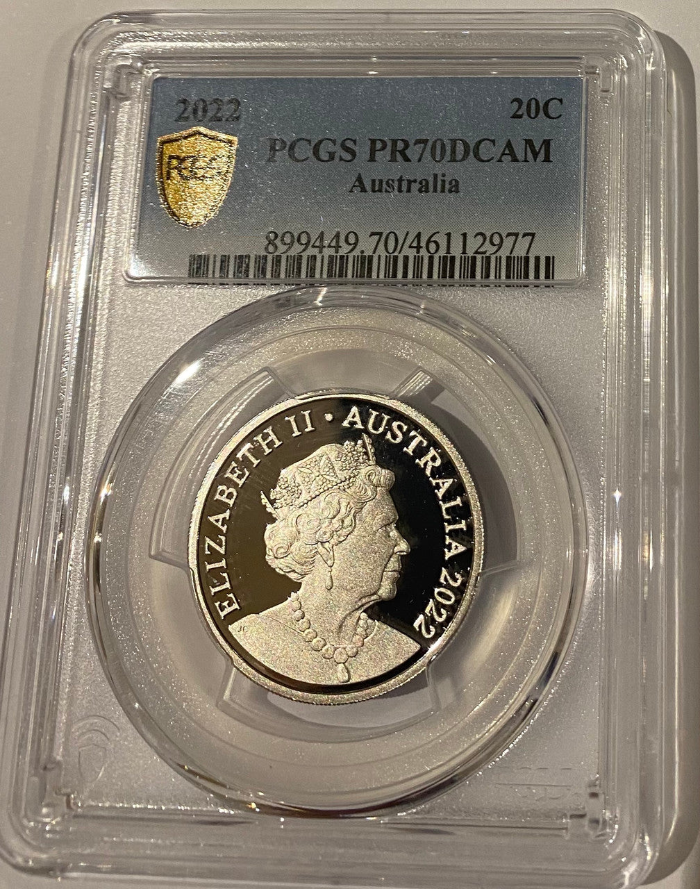 Royal Australian Mint PCGS PR70DCAM 2022 20c