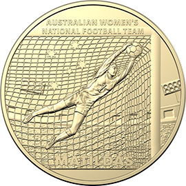 Royal Australian Mint $1 AlBr Goal UNC Matilda FIFA Soccer Coin 2023