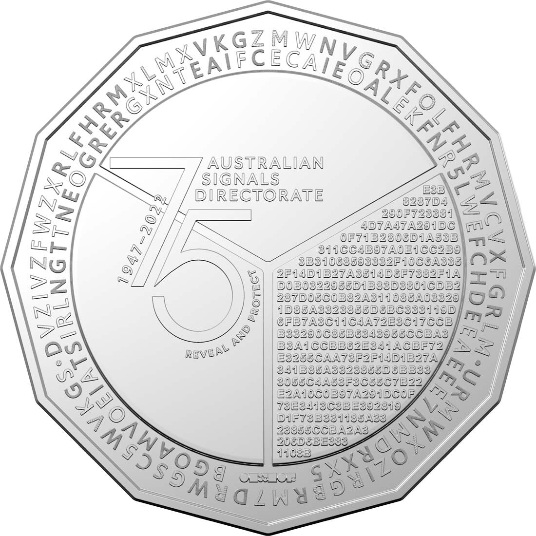 75th Anniversary of the Australian Signals Directorate 2022 50c Uncirculated
