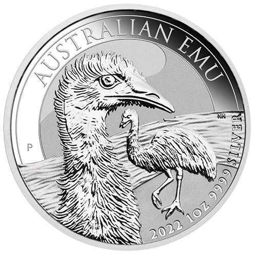 Perth Mint Australian Emu 2022 1 oz .9999 Silver Bullion Coin