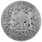 2022 1oz Chad Earth Puzzle .999 Silver Coloured Antiqued