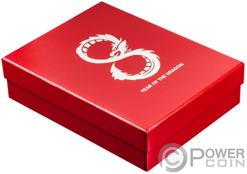 2024 Fiji Lucky 8 - Dragon 888g .999 Silver Shape Coin