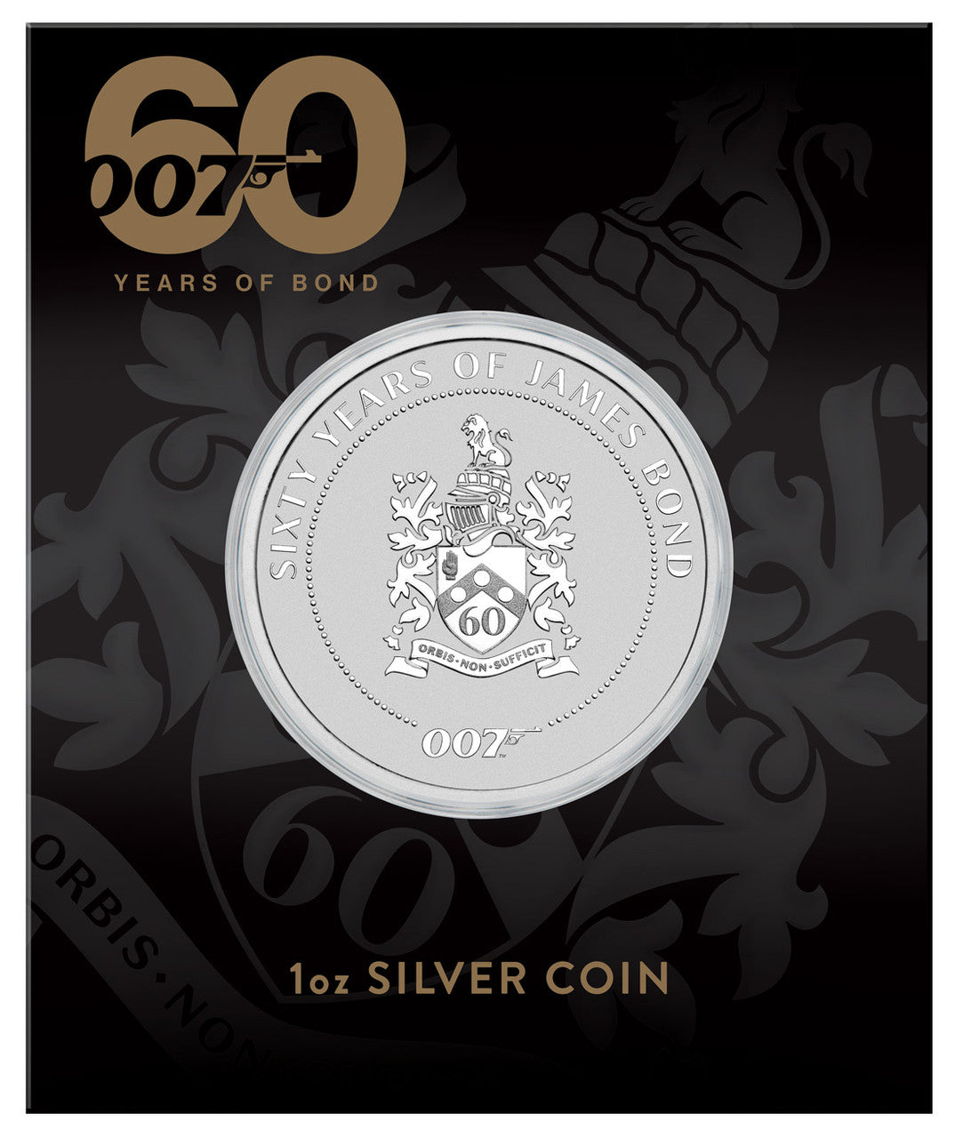 60 Years of Bond – Family Crest 2022 1oz Silver Coin in Card