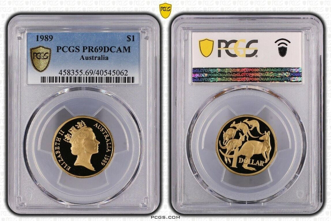 1989 $1 Australia $1 PCGS PR69DCAM Proof coin