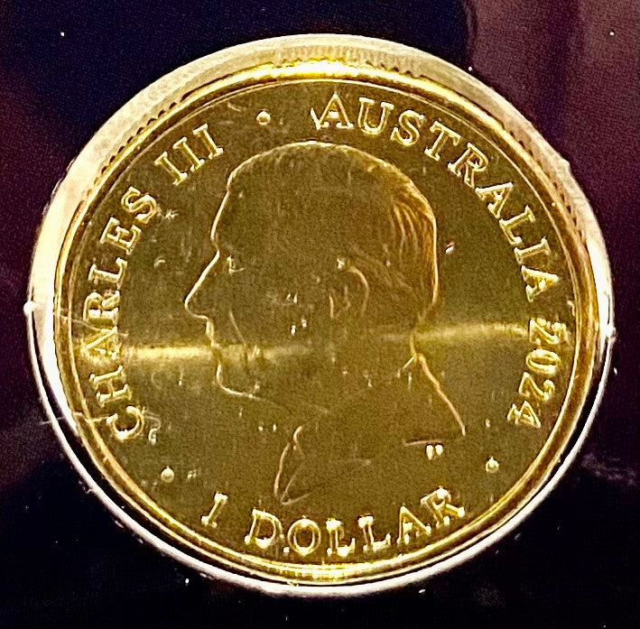 Royal Australian Mint 2024 Out of This World Australia in Space C Mintmark $1 King Charles III Counterstamp UNC Coin