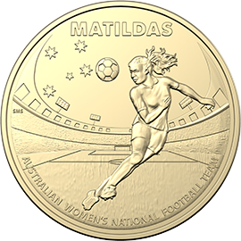 Royal Australian Mint $1 AlBr Header UNC Matilda FIFA Soccer Coin 2023
